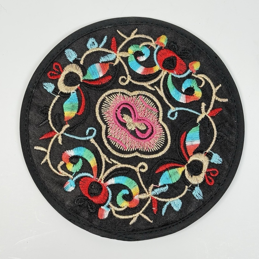 Embroidered Coaster Abstract Coaster Art Patch Decorative Lightweight Unbranded